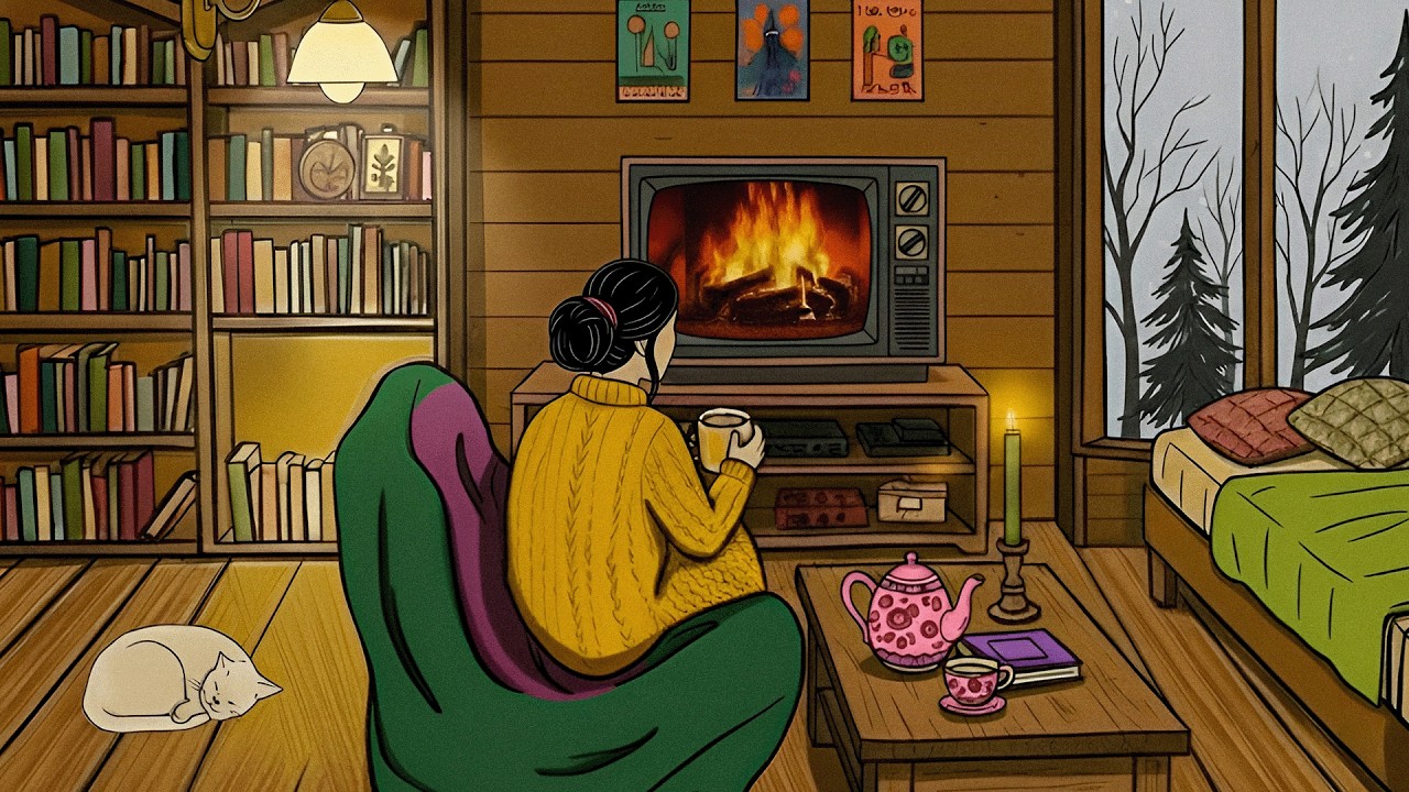 soft old jazz in a warm room with cocoa and winter (jazz house / noir, saxophone jazz for relaxing)