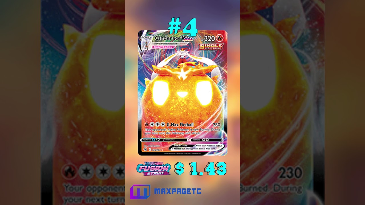 Top 5 Cinderace V&VMAX Pok&eacute;mon Cards #tcg#pok&eacute;mon#cinderace