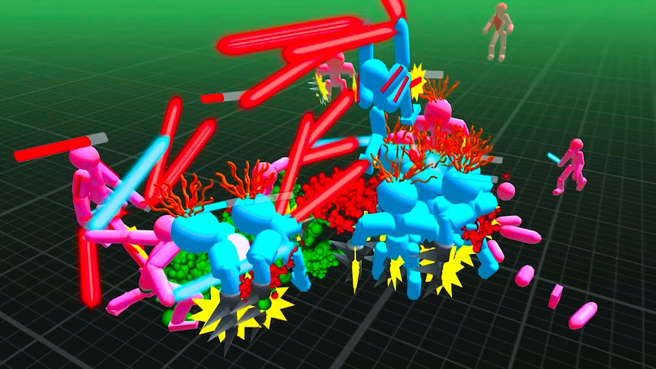 Stickman Neon Battle Simulator : Stickman Fight 😱