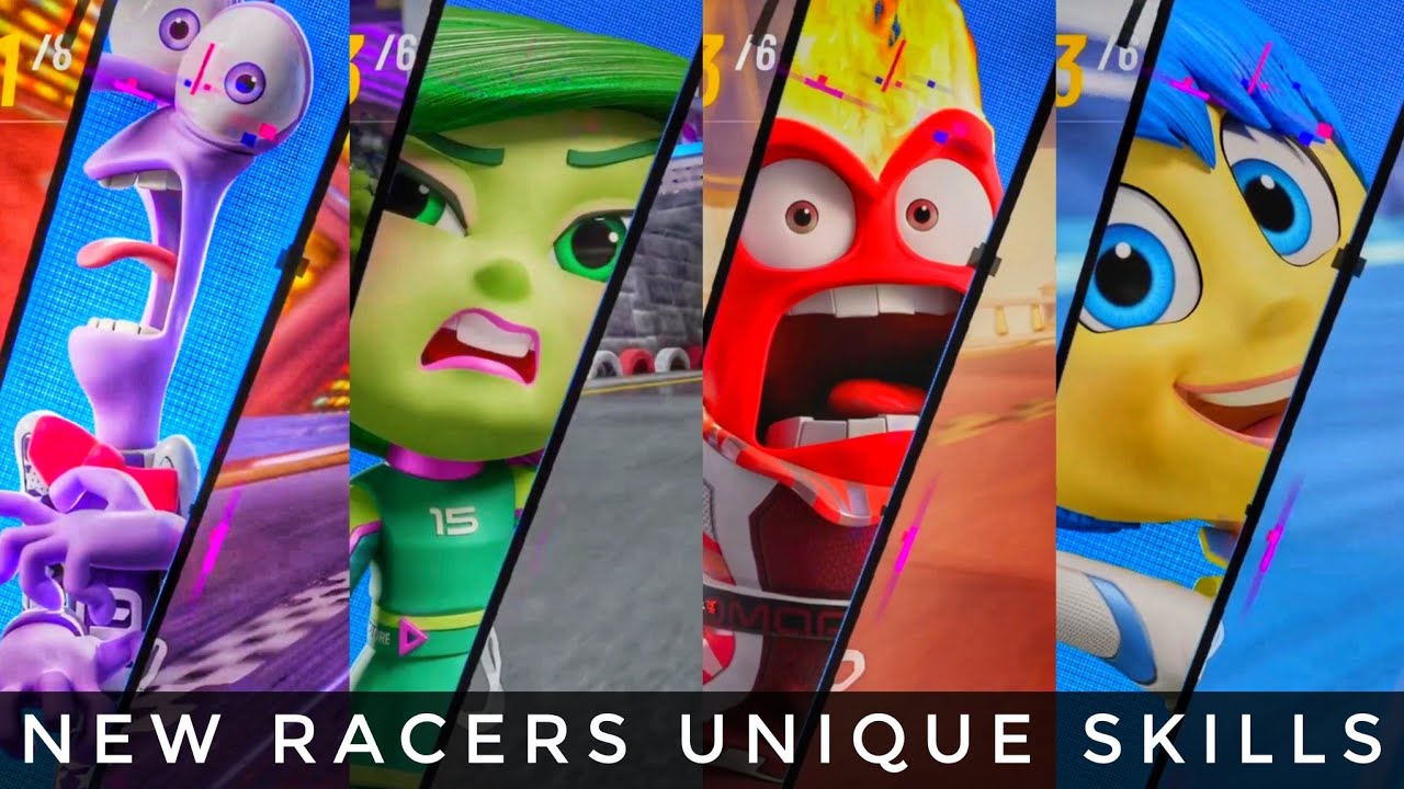 Disney Speedstorm | Joy, Anger, Fear and Disgust | All Racer Unique Skills Season 8