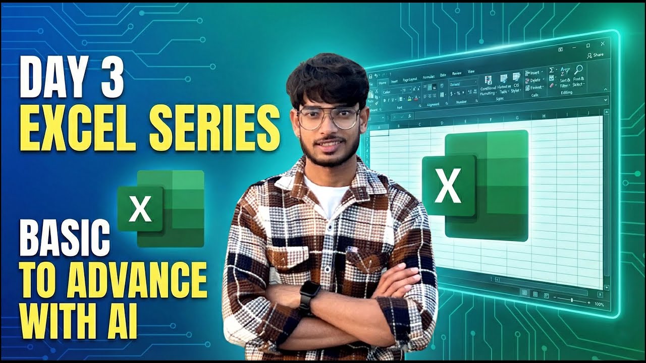 Day 3: Excel Series from Basics to Advanced.