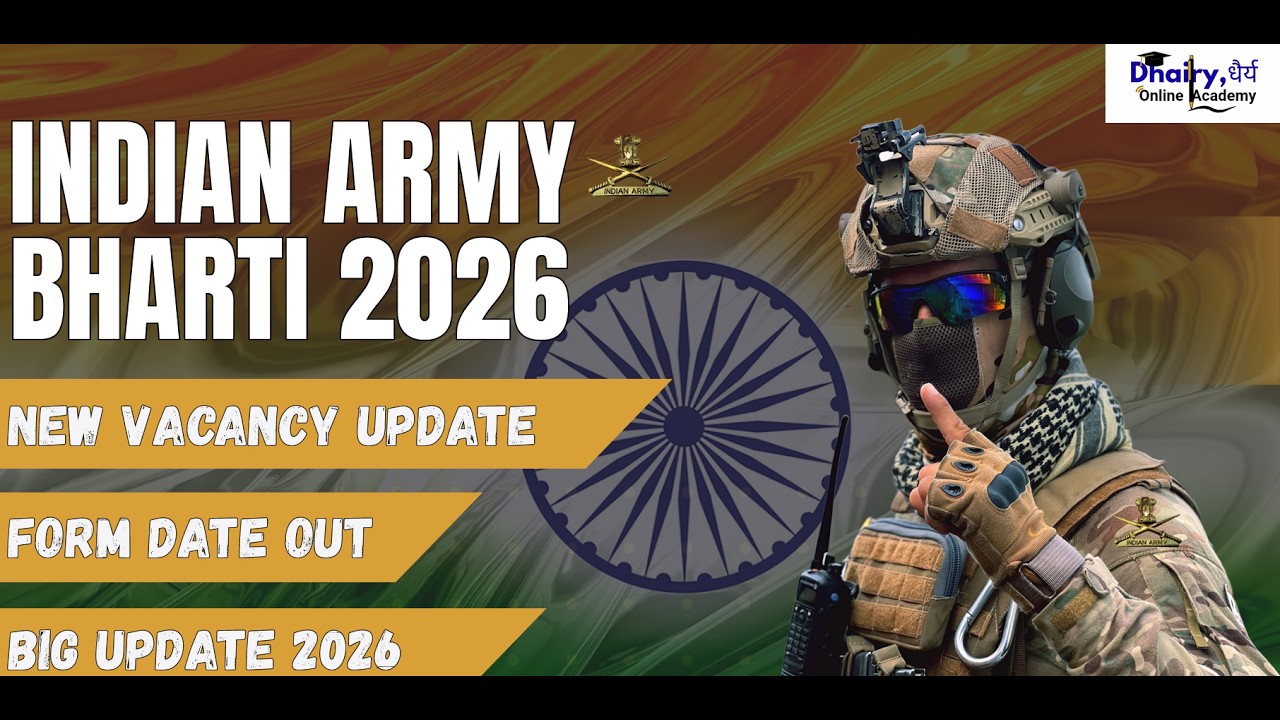 आर्मी अगनिवीर भर्ती 2026 |Form Date Out| Army vacancy update| Big Update 2026