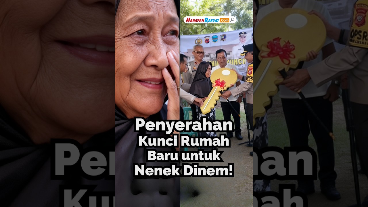 Polres Pangandaran Serahkan Kunci Rumah Baru Bagi Nenek Korban Puting Beliung