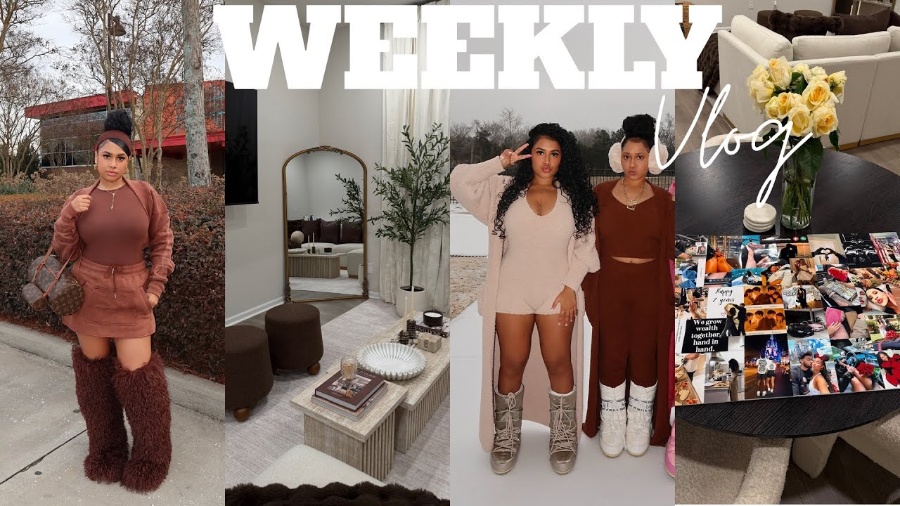 WEEKLY VLOG | LIVING ROOM MAKEOVER + GYM + REORGANIZING + DATEBOOK+COOKING+NEW YEARS RESET+SNOWED IN