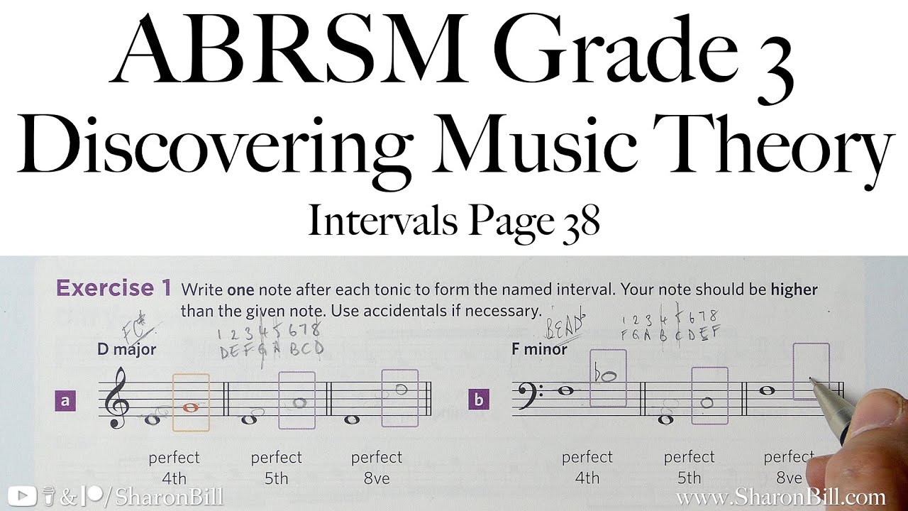 ABRSM «Открывая музыкальную теорию» (3 класс), интервалы, страница 38 с Шэрон Билл