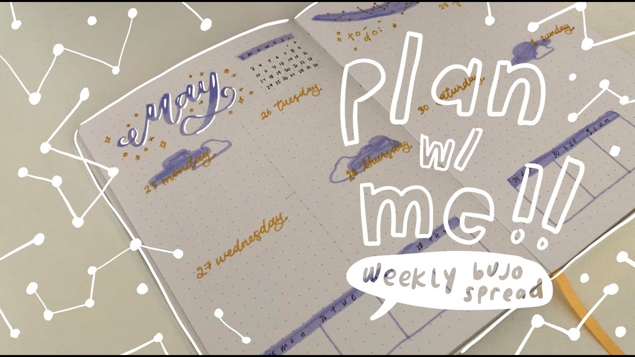 plan with me - may weekly bullet journal setup ~real time!!~