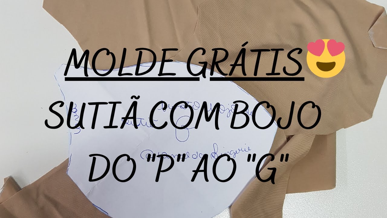 !!!!MOLDE GRÁTIS!!!! SUTIÃ BÁSICO COM BOJO.