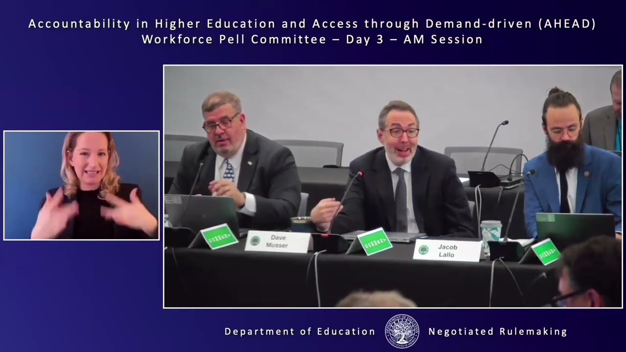Accountability in Higher Ed and Access through Demand-driven Workforce Pell, Session 2, 01/07/26 AM