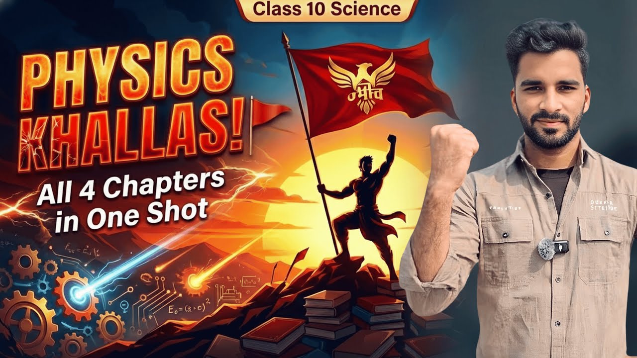 PHYSICS KHALLAS! 🚩| All 4 Chapters in One Shot | Class 10 Science #class10 #cbse #boardexam2026