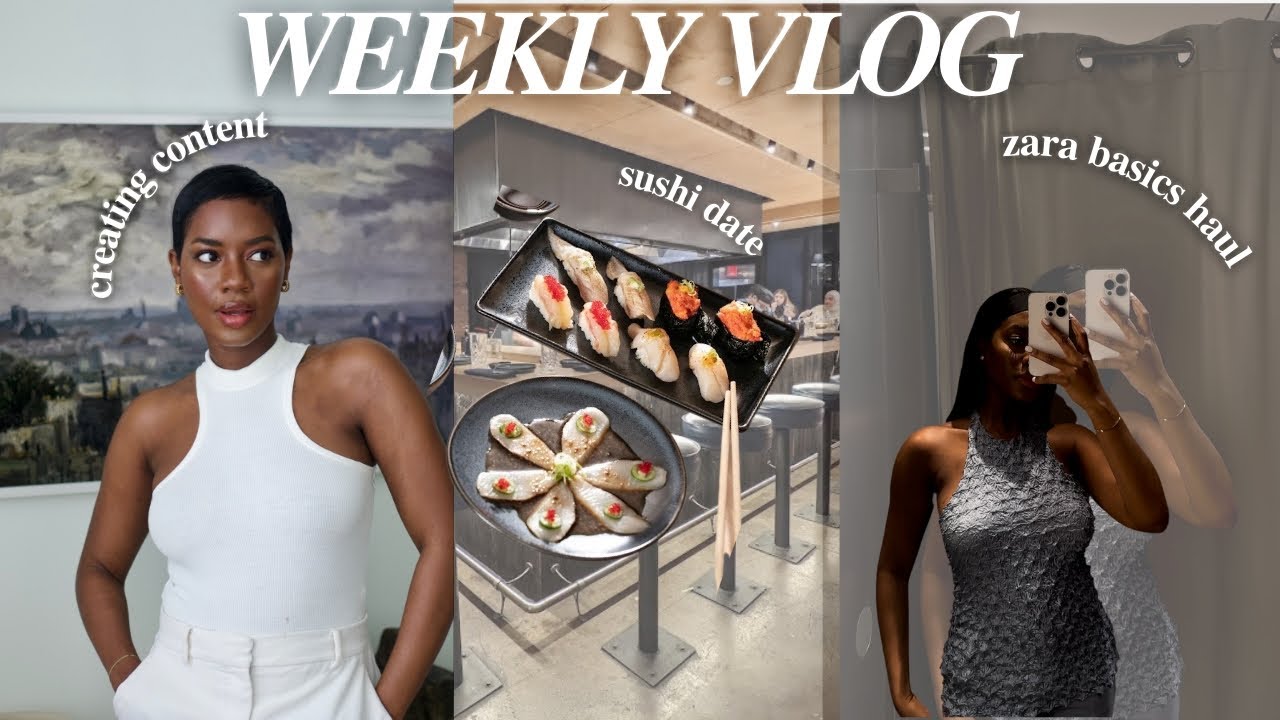 WEEKLY VLOG | Zara basics haul, sushi date and hair issues | Octavia B