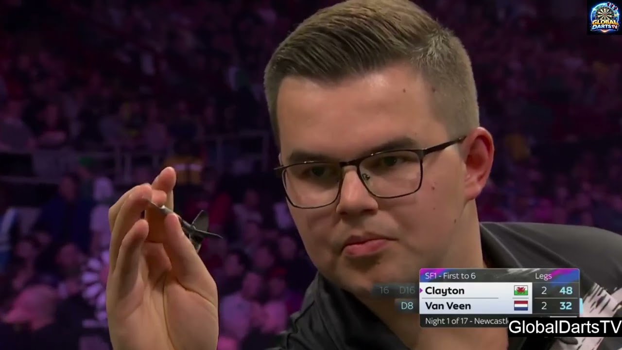Gian van Veen vs Jonny Clayton 2026 BetMGM Premier League Night 1 SF