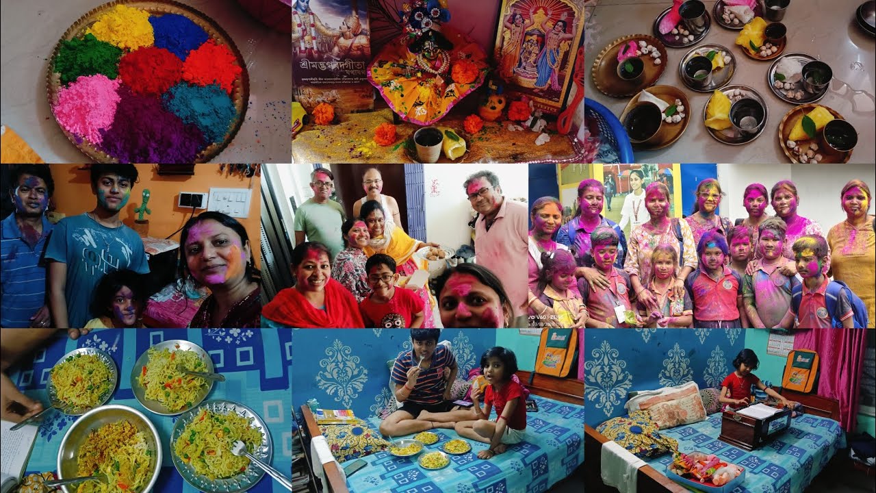 শুভ দোল পূর্ণিমা বন্ধুরা,স্কুলের বন্ধু থেকে শুরু করে ফ্ল্যাটের সবাই মিলে রং খেললাম, চন্দ্রগ্ৰহন কে ?