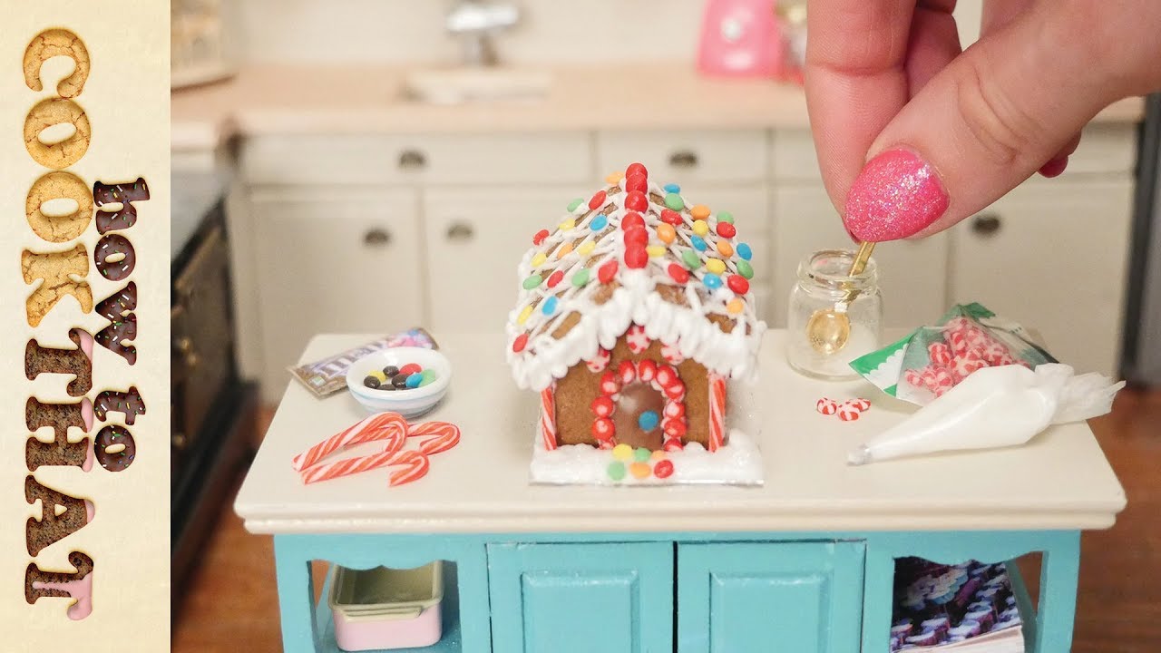 Teeny Weeny Challenge #3 How Small Can I Bake a Gingerbread House? How To Cook That Ann Reardon