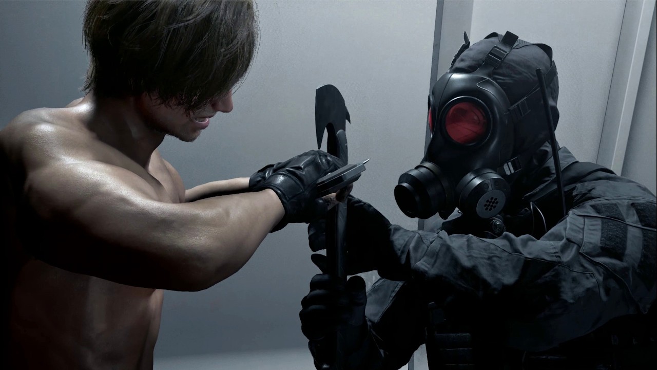 Shirtless Leon vs The Commander