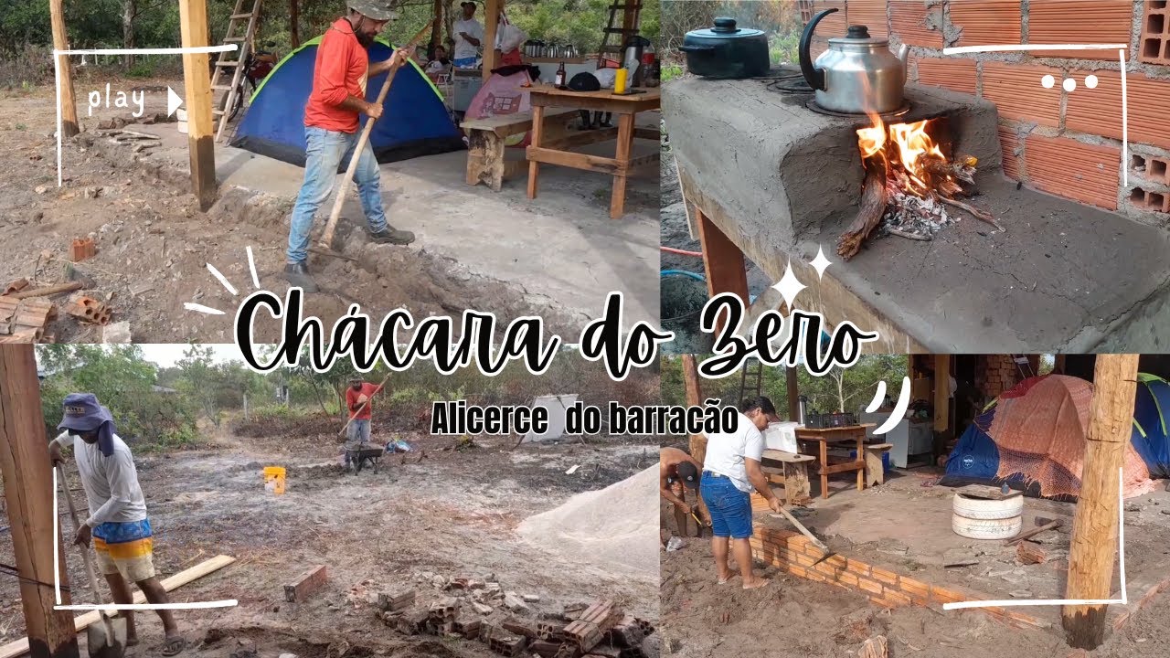 (chácara do zero) Iniciamos o alicerce do barracão
