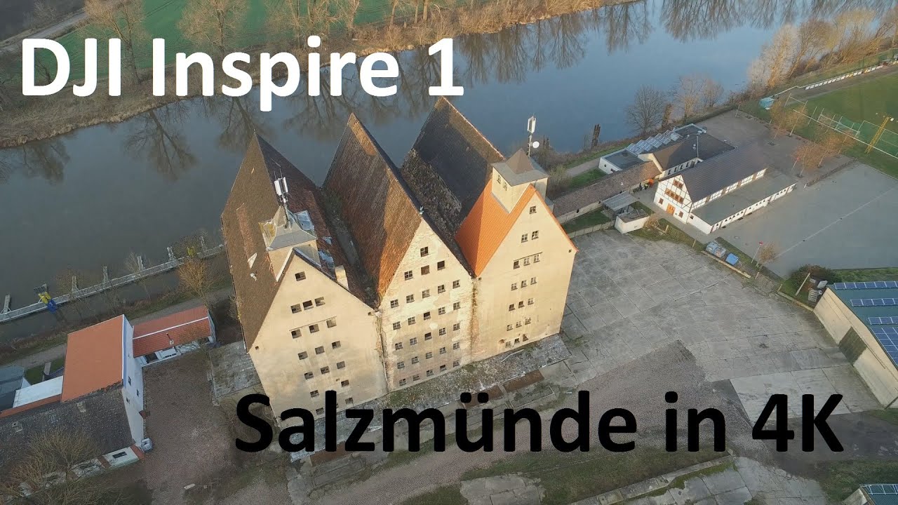 Salzmünde aus der Luft Teil 1 in 4K Inpire 1