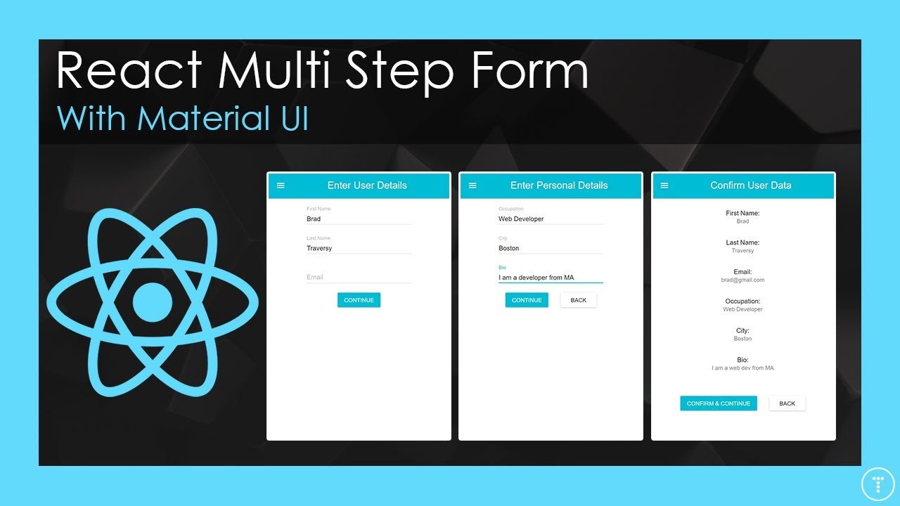 Multi Step Form With React & Material UI