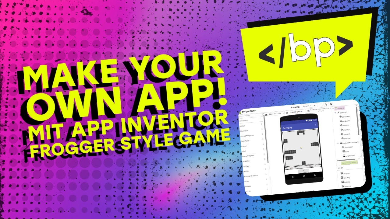 MIT App Inventor Tutorial Make a Frogger Style Game!