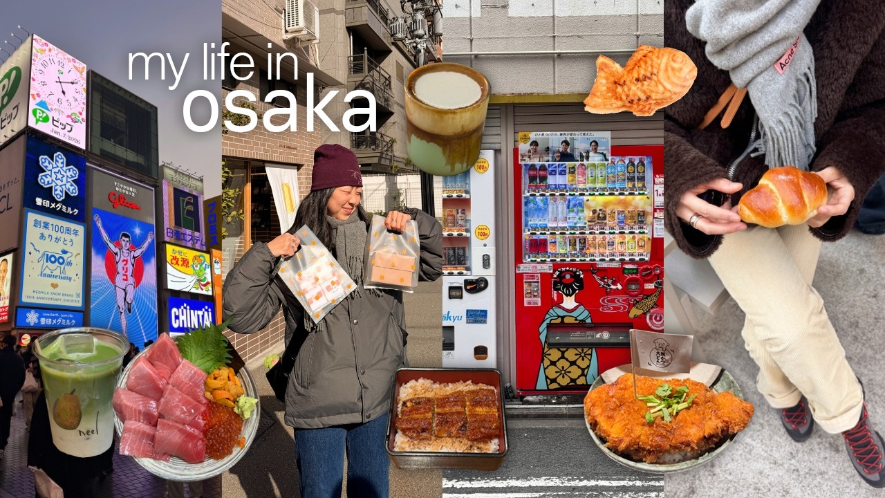 3 days in osaka 🇯🇵 best local food, cafes, bakeries