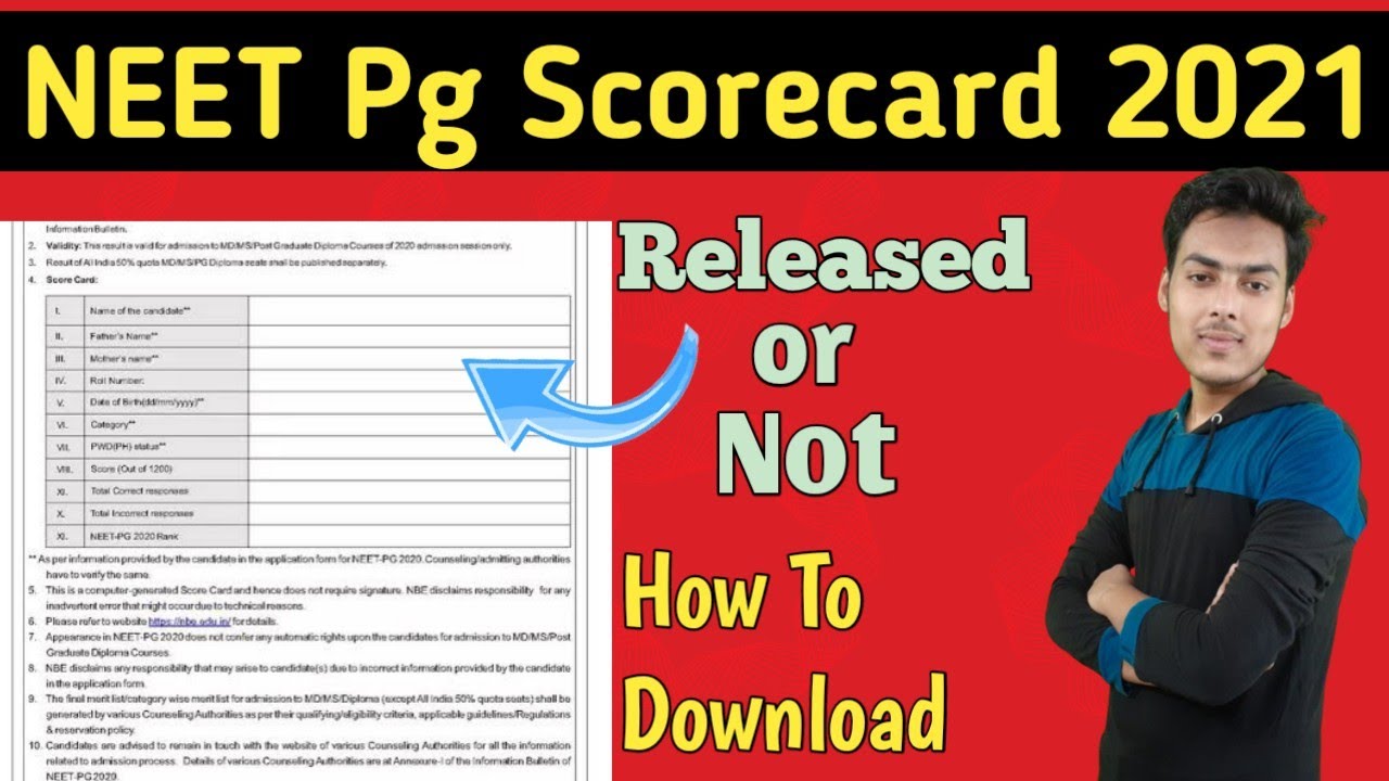 neet pg score card 2021 | how to download neet pg score card 2021