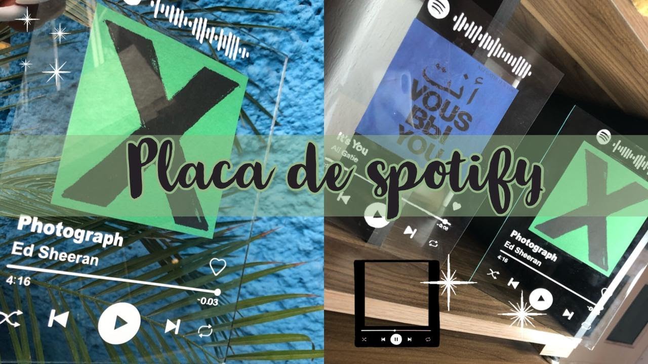 DIY &iquest;COMO HACER PLACA DE CRISTAL DE SPOTIFY? | SY SISTERS183