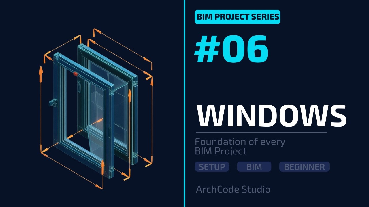 Creating and Placing Parametric Windows Family in Revit | Family Loading & Placement - Part 06