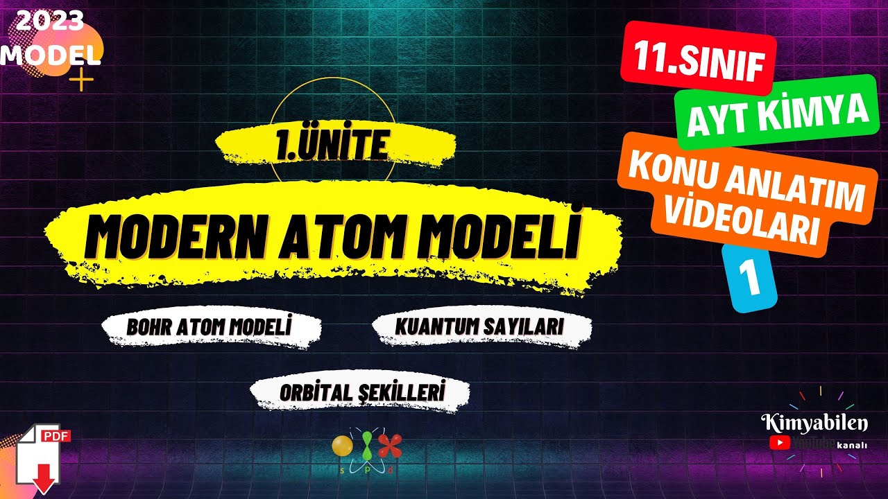 MODERN ATOM TEORİSİ -BOHR ATOM MODELİ -KUANTUM SAYILARI -11.SINIF KİMYA -AYT KİMYA KAMPI