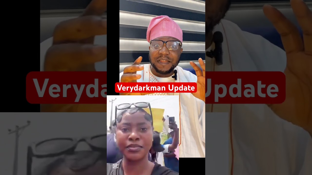 Nigerian youths came today in to protest against the arrest of Verydarkman #viralvideo #verydarkman