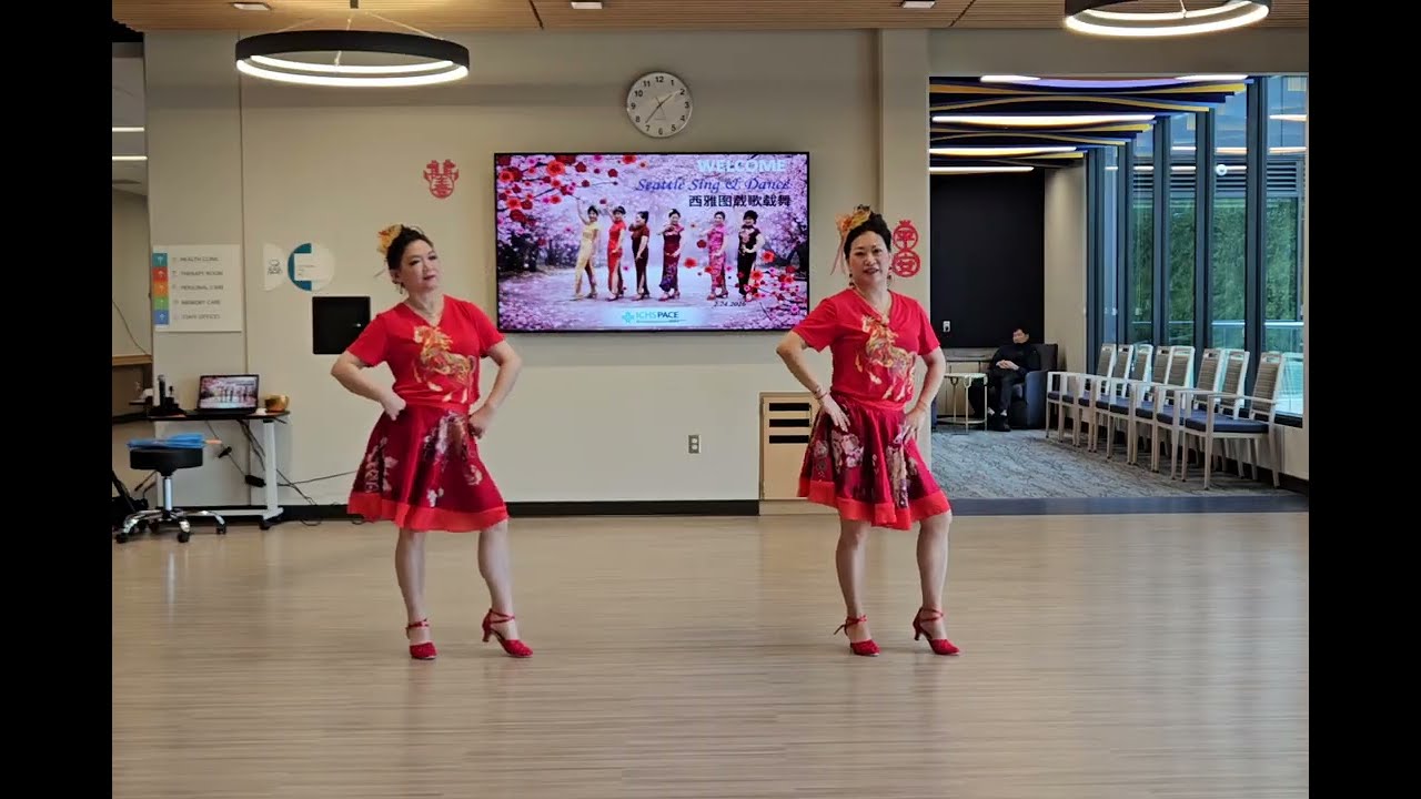 Beautiful，女孩，加拿大陽光作曲，主唱:陽光，梁寶，舞谝美國西雅圖Evelyn  Dancer may  Queenie @ seattle Sing & Dance 