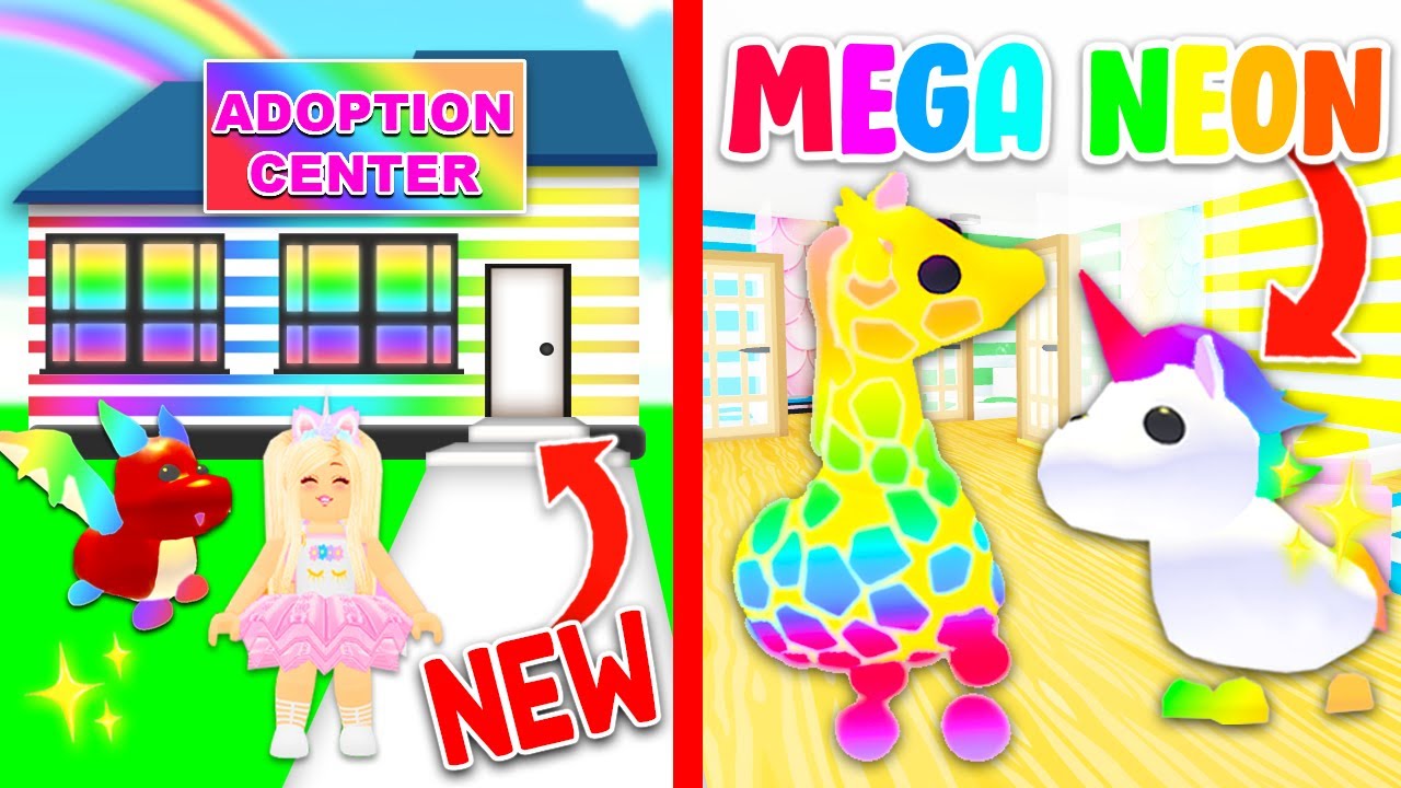 I Opened A *FREE* MEGA NEON PETS Adoption Center In Adopt Me! (Roblox)