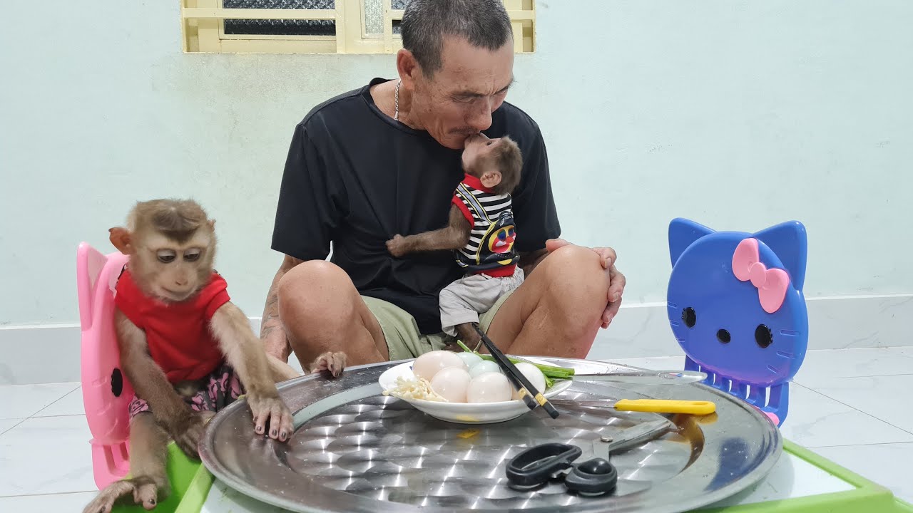 At night, Sam & Asher Jr's family ate fried eggs before bed