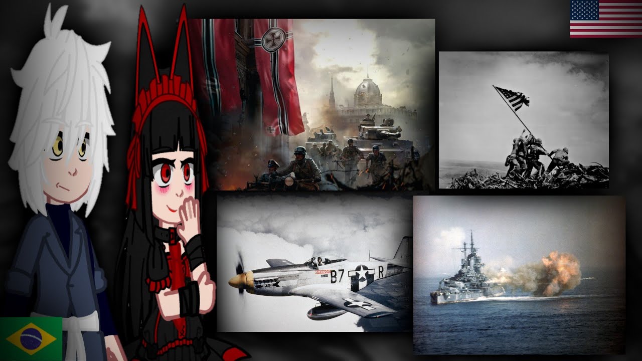 Medieval Animes react to World War 2 (WW2) | Part 2 | Gacha React 🇧🇷🇺🇸