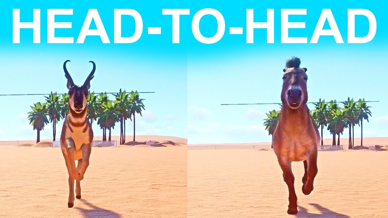 Pronghorn Antelope vs Przewalski's Horse A Head to Head Speed Race in Planet Zoo