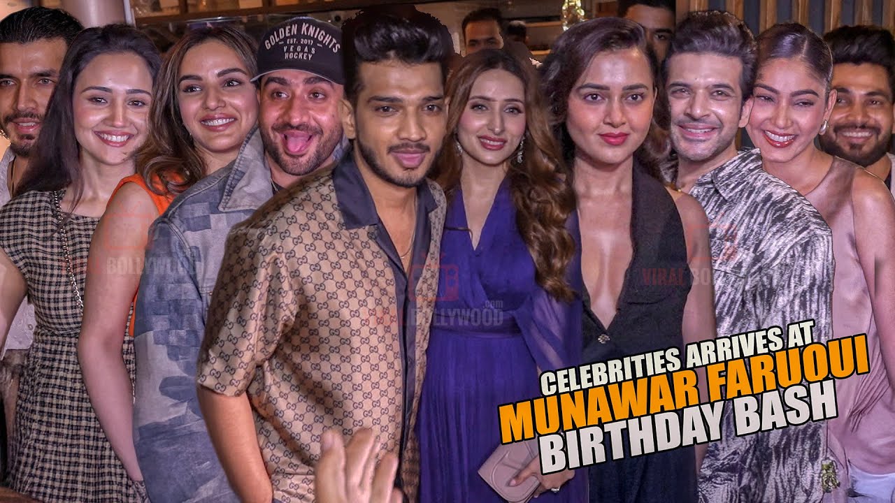 Celebrities arrives at Munawar Faruqui's 33rd Birthday Party | Tejasswi, Karan, Aly, Jasmin, Sana