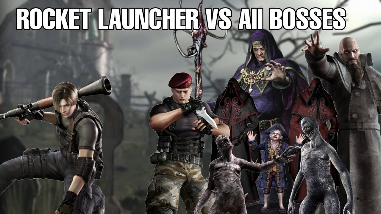 Resident Evil 4 - Infinite Rocket Launcher Vs All Bosses