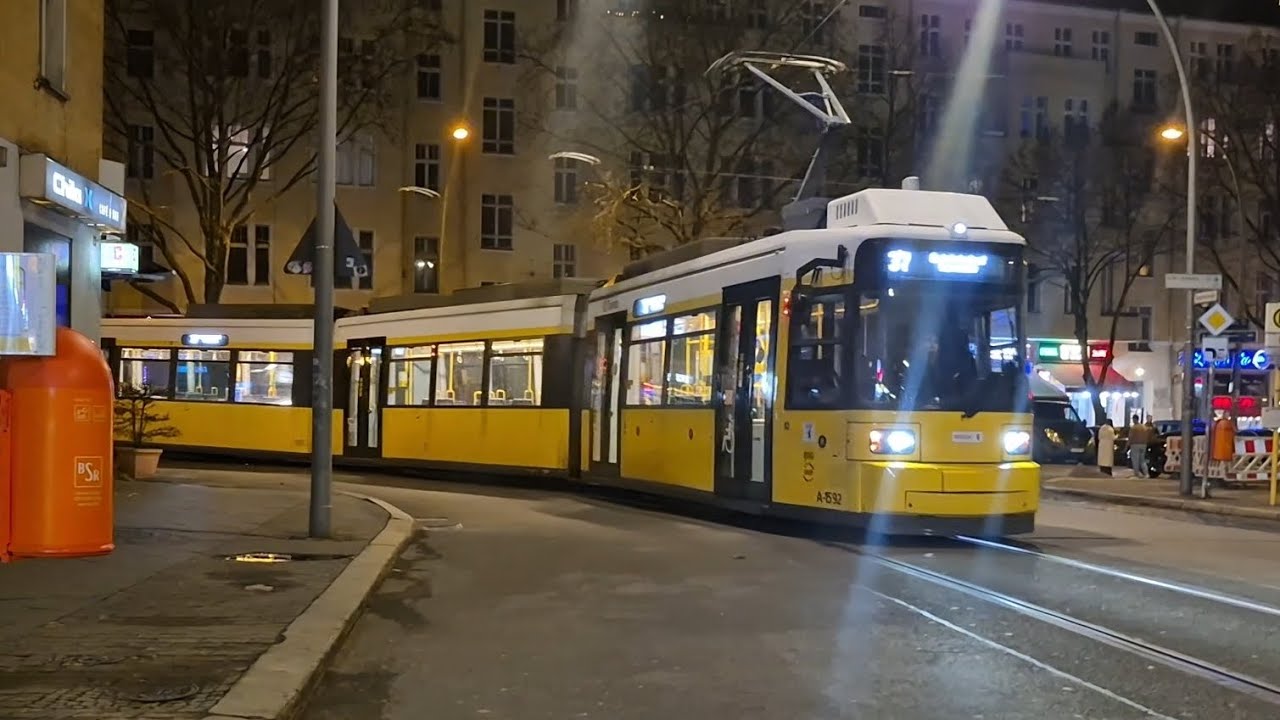Tram Berlin | Aussetzerfahrt auf der 37 von S+U Lichtenberg/Siegfriedstr. bis Bhof. Marzahn im GT6NU
