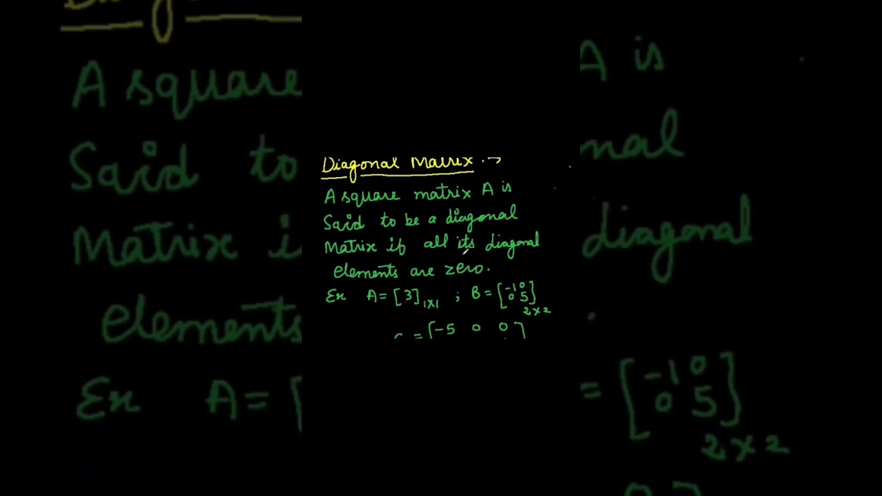 Diagonal Matrix In 50 Seconds‼️😨 | Dr. Pragati Sinha #education #trend #foryou #explore #shorts #fyp