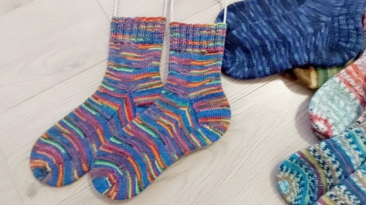6 пар носков из стоковой пряжи ( Regia, Lana Grossa, Grundl)#носочнаяпряжа#knitting