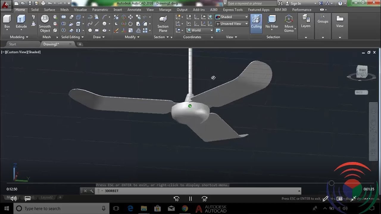 How to Create Selling Fan in AutoCAD 3D