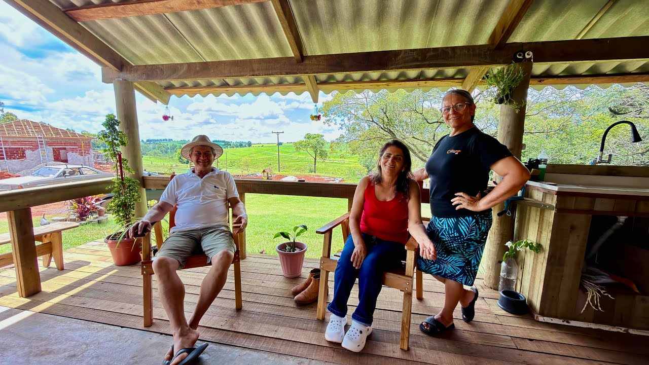 Hoje recebemos a visita do Ademir e de sua esposa Melania no rancho simplão…