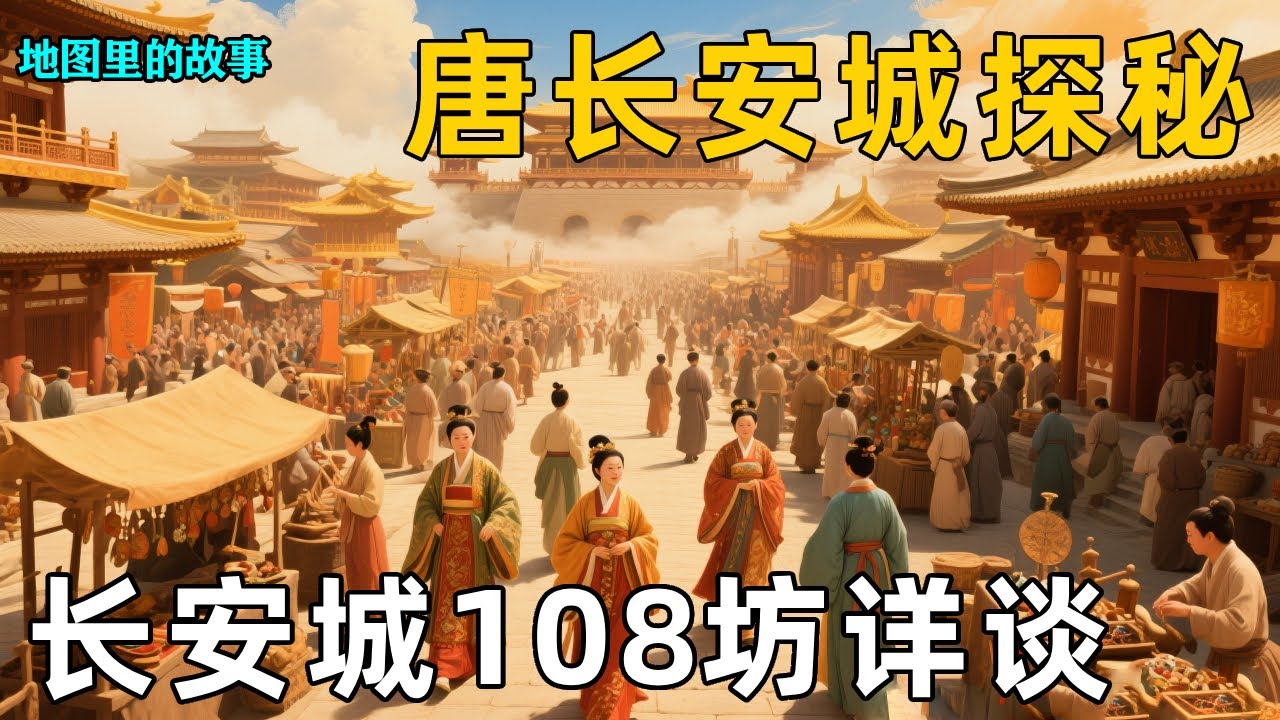 【唐长安城】三维地图讲解——唐长安城探秘，及长安城108坊详谈 #长安城 #唐长安城