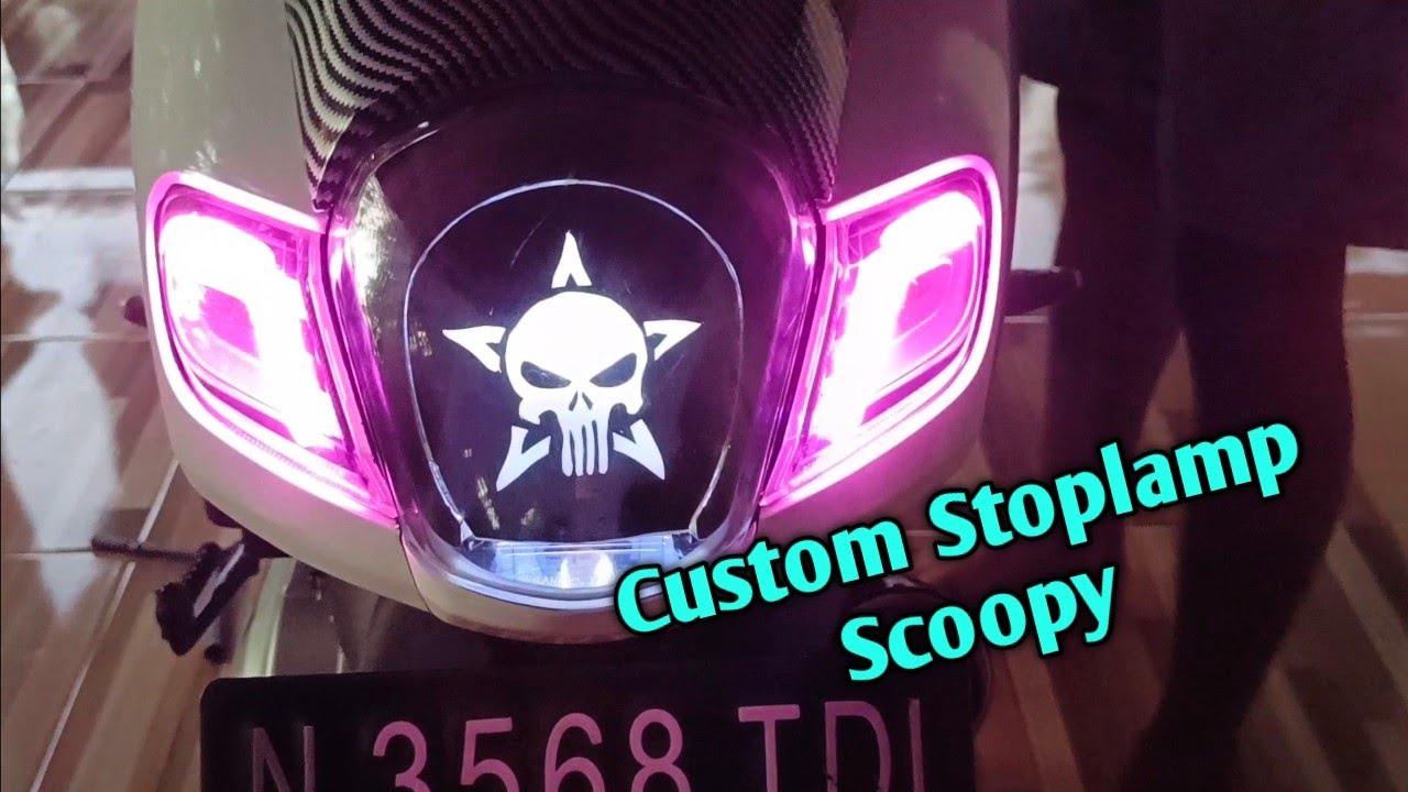 Custom Stoplamp Scoopy Pakai Akrilik