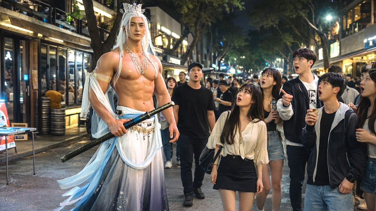 Legendary Giant Muscular Hanfu in Public! Street Reactions ❤️