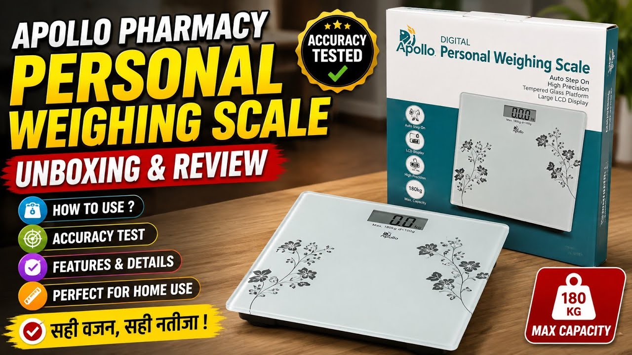 Apollo Pharmacy Personal weighing Scale Machine .How to use it. Accuracy testing .#Apollo Pharmacy 