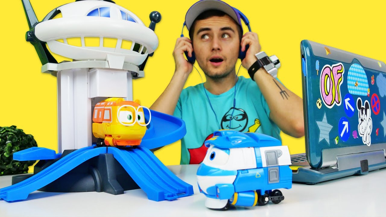Çocuk videoları. Robot trenler'in istasyonunda sistem hatası çıkmış