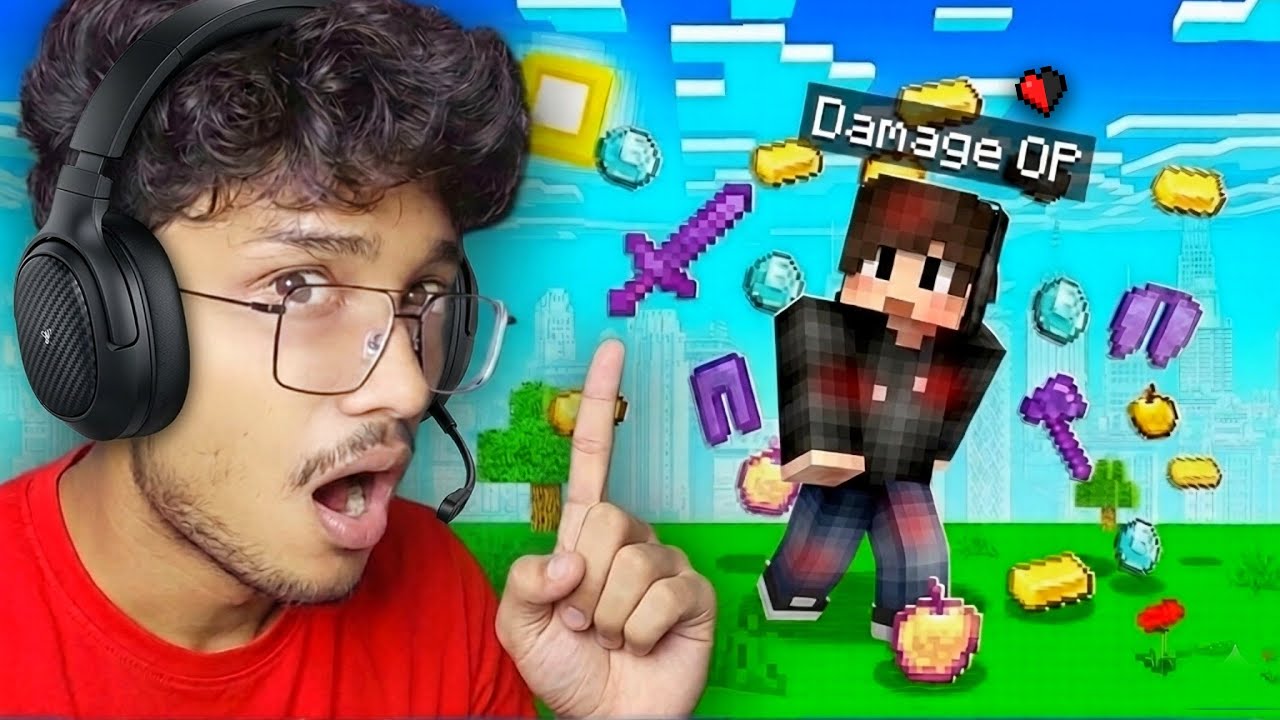 Minecraft But Damage Drop OP LOOTS!
