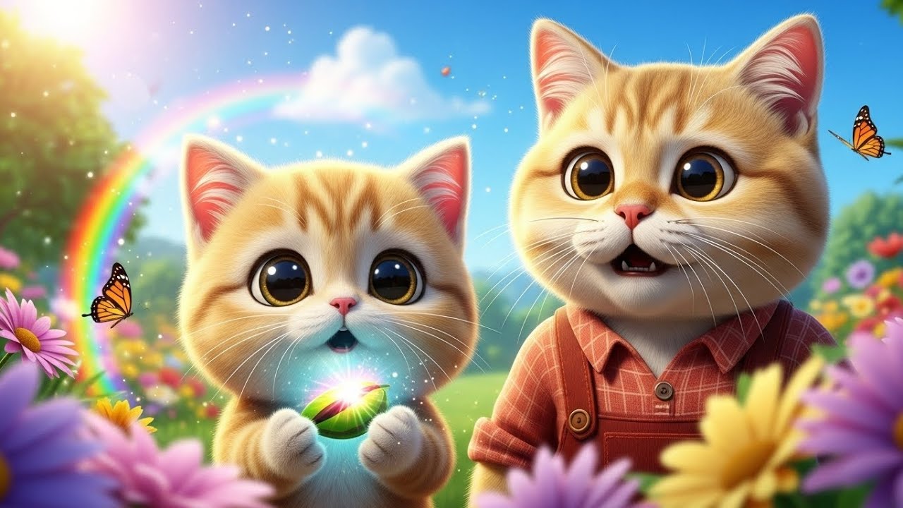 The Rainbow Seed Adventure Cat Family Story 