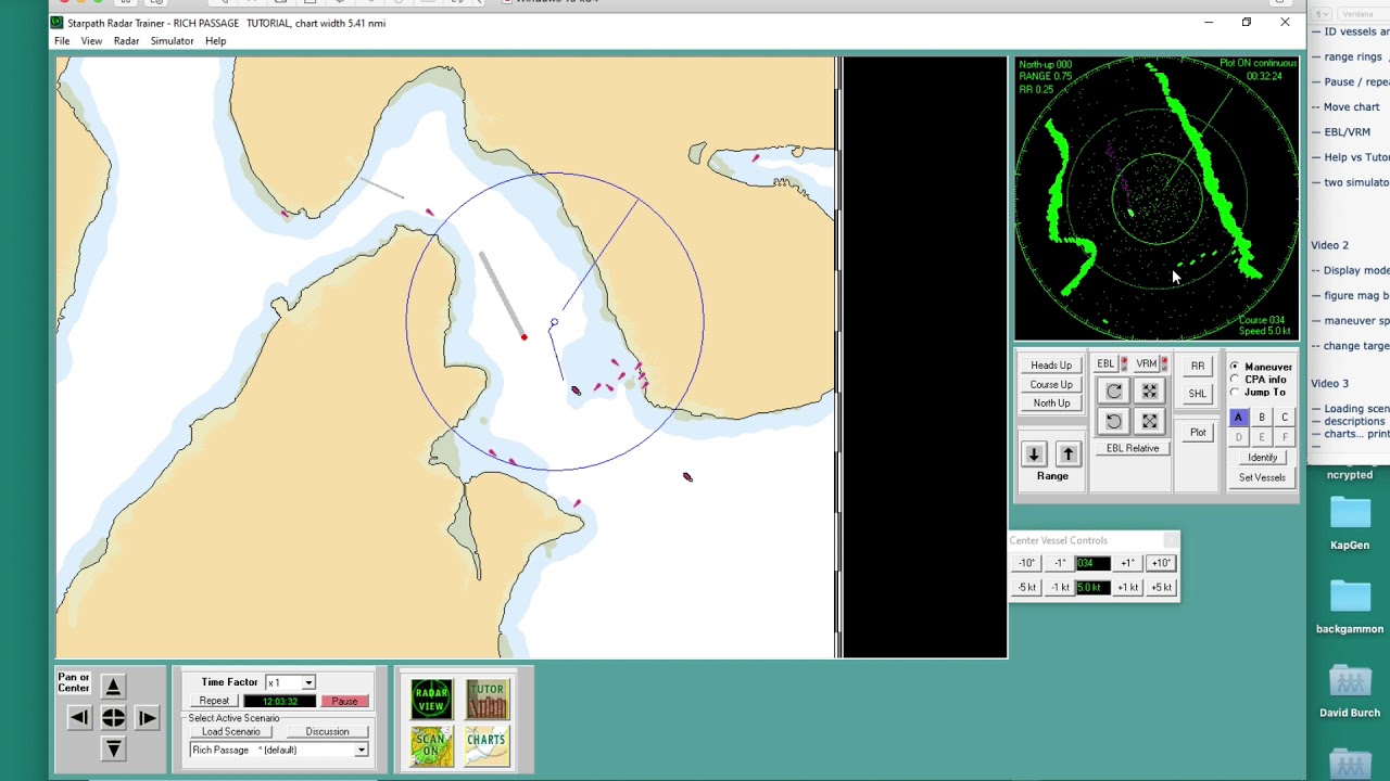 Radar Trainer 2. Display modes and targets