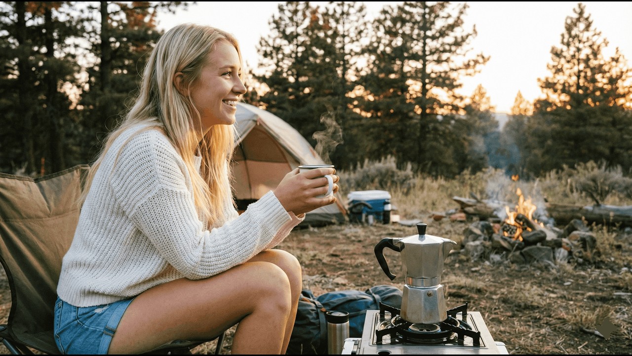Morning Moka Coffee at Camp