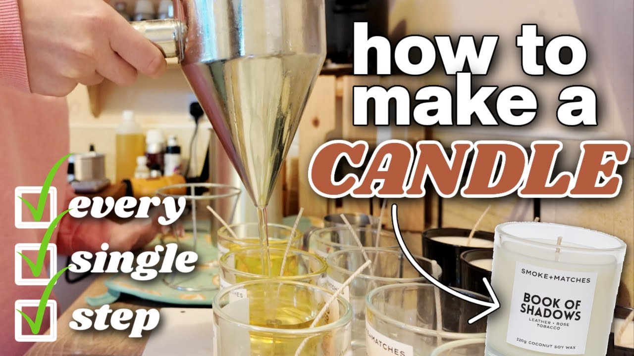 HOW TO MAKE CANDLES AT HOME - Coconut Soy Candle Making Tutorial For Starting a UK Small Business
